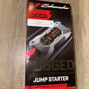 Schumacher 1500A Rugged Jump Starter and Portable Power Pack 12V DC car charger